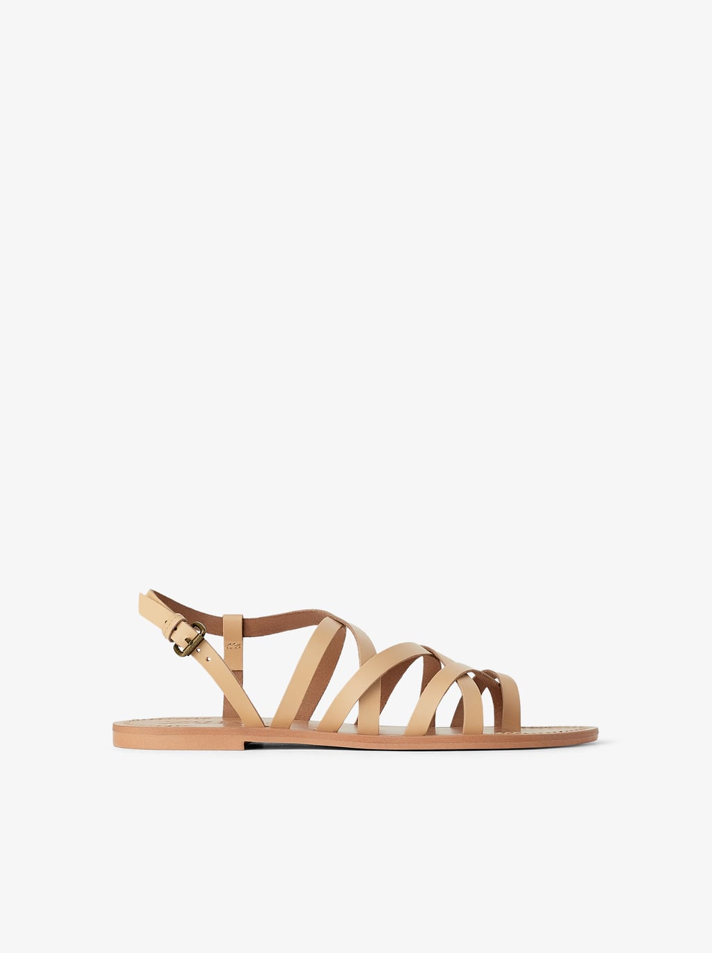 Zara Leather Flat Strap Sandals.jpg