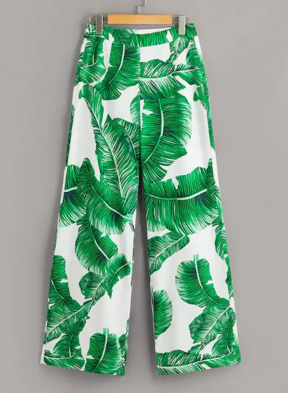 tropical print palm tree pants.JPG