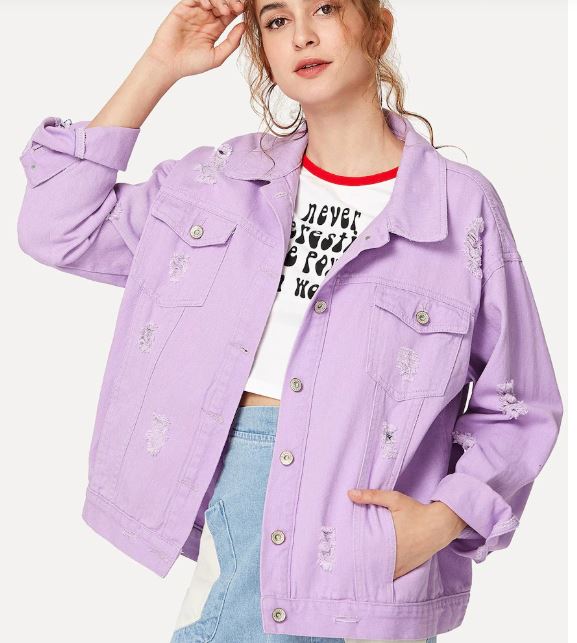 Shein Lilac Denim Jacket.JPG