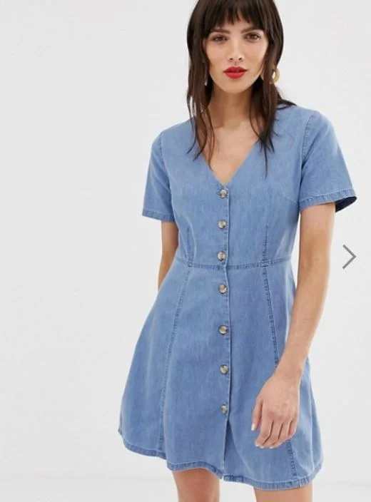 Asos Chambray Button Front Shirt Dress.JPG