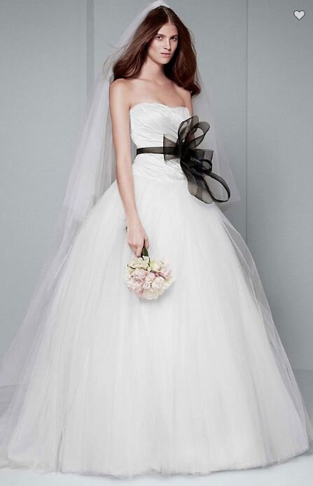 White by Vera Wang Draped Taffeta Wedding Dress.JPG