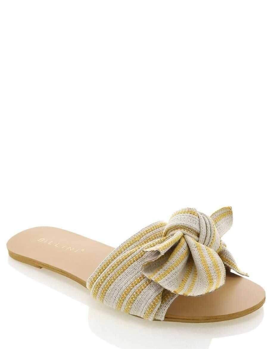 yellow and white striped summer sandals.jpg