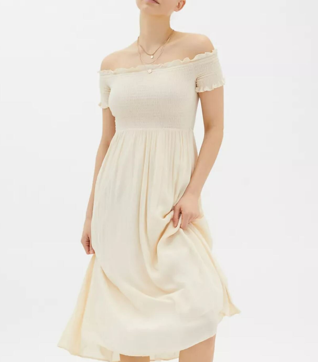 UO Ivory Amelia Off-The-Shoulder Midi Dress.JPG