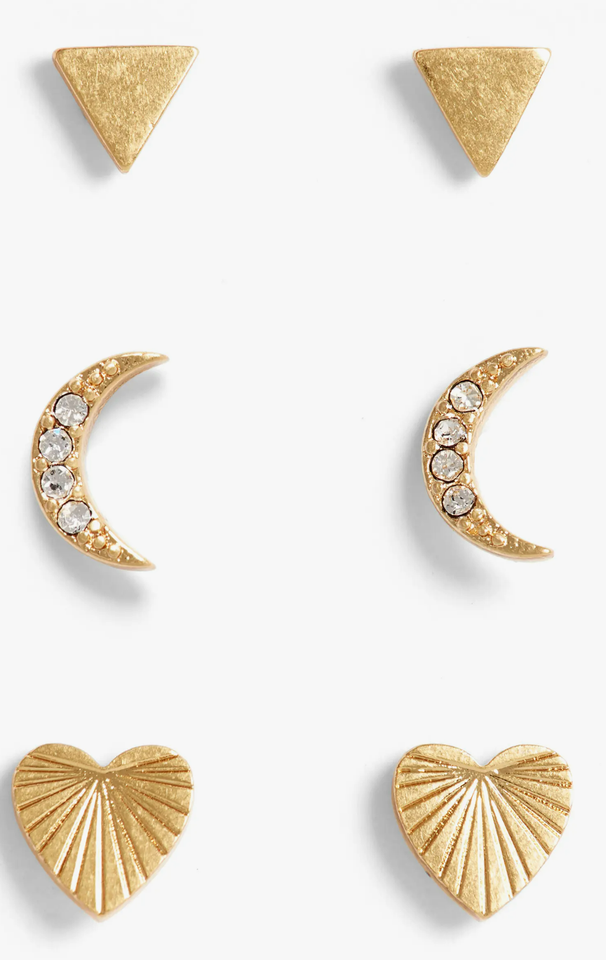 Madewell Gold Stud Earring Set.png
