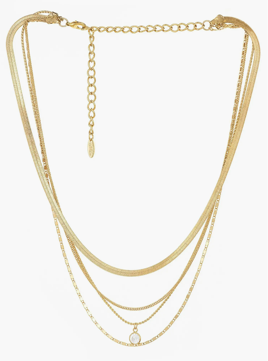 Ettika Layered Chain Necklace, Alternate, color, GOLD.png