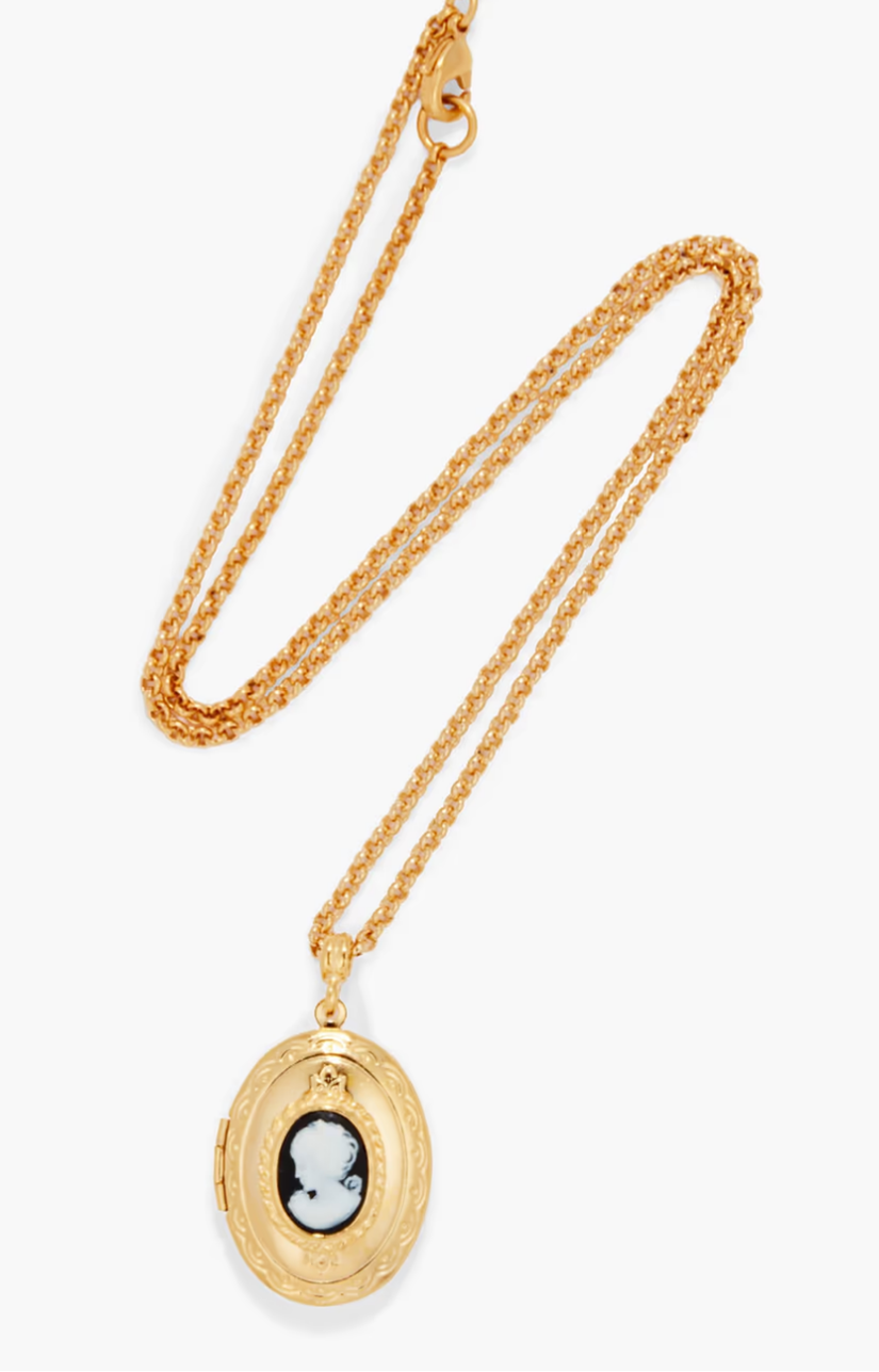 Ben Amun 24-karat gold-plated cameo necklace.png