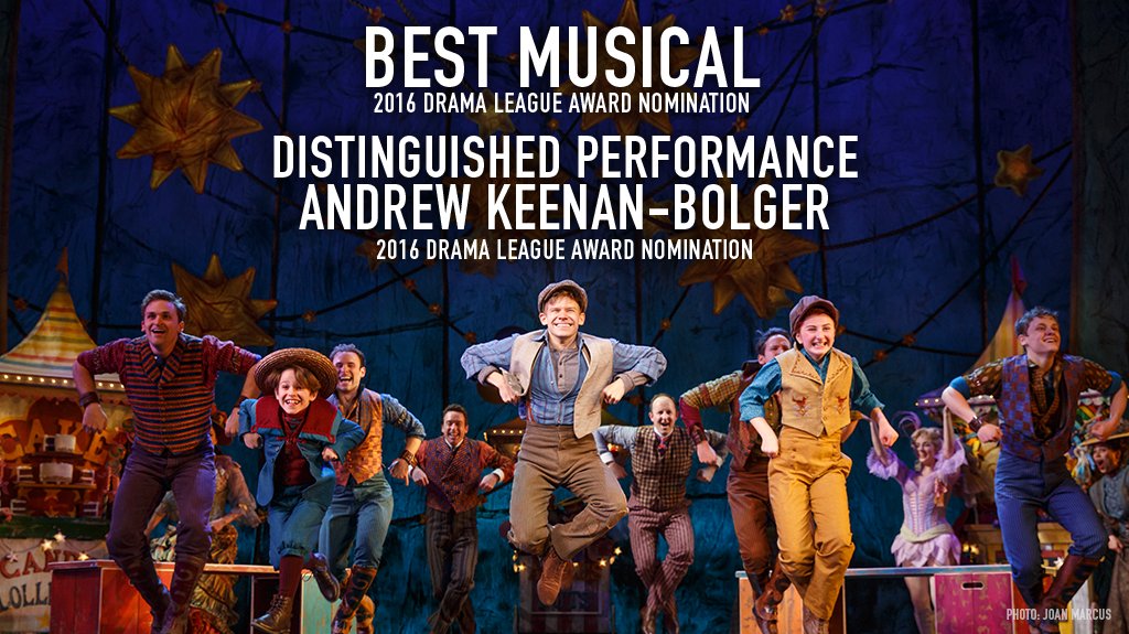 Andrew was nominated for a Distinguished Performance Award for his portrayal of Jesse Tuck in TUCK EVERLASTING