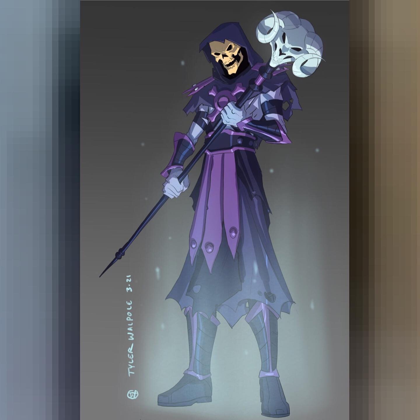 Been a whole since I&rsquo;ve posted here. Thought y&rsquo;all might enjoy this Skeletor redesign.#motu #skeletor #heman