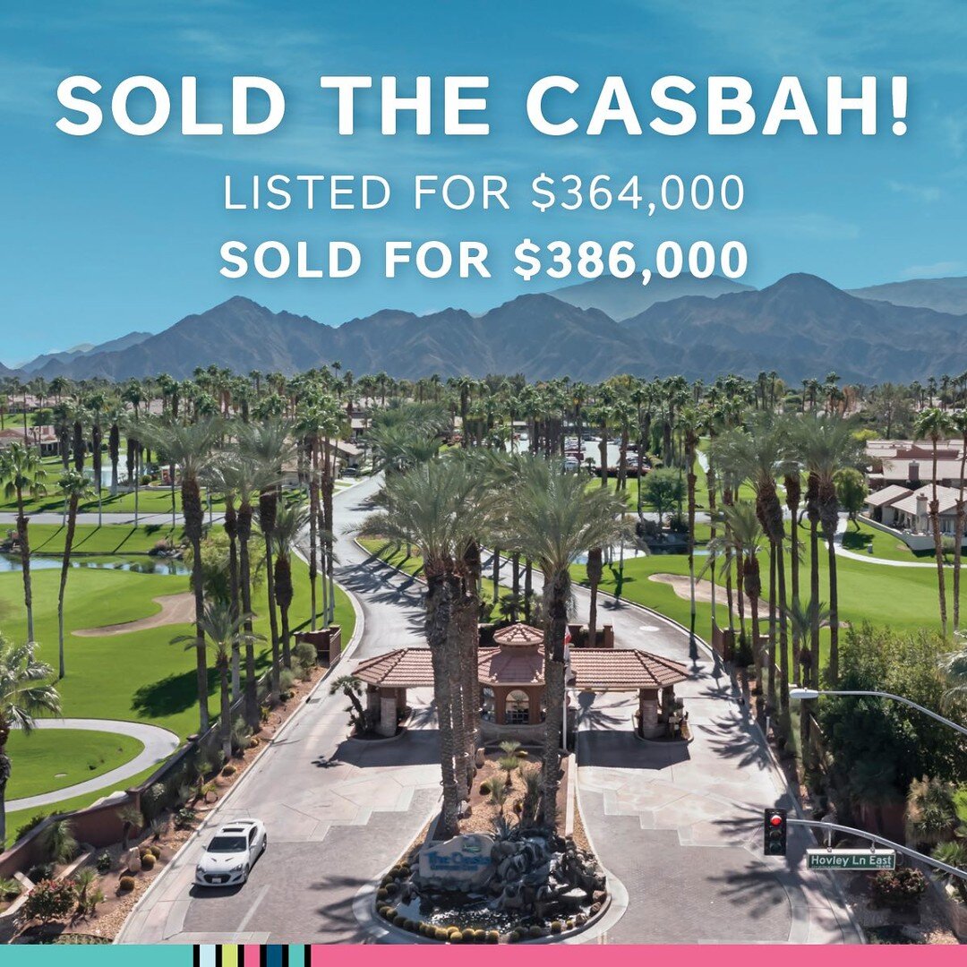 Our clients were tickled pink when they received multiple offers over list price. The improvements we advised them to make to get the biggest return paid off handsomely. #palmsprings #palmdesert #oasiscountryclub #desert #countryclublife #desertstyle