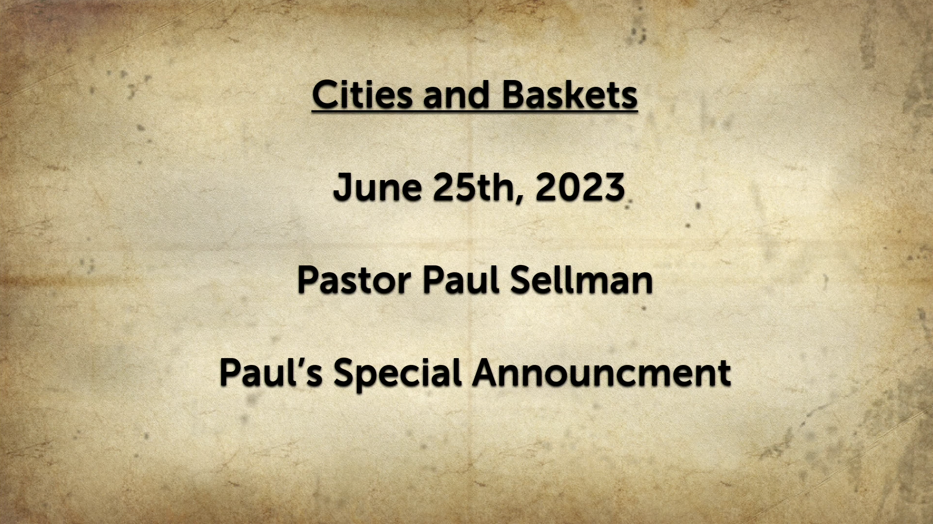 Paul Sellman - Cities and Baskets