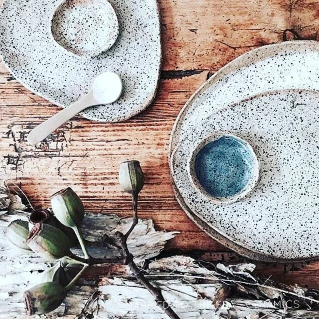 Salty Speckled Dinner + side plate