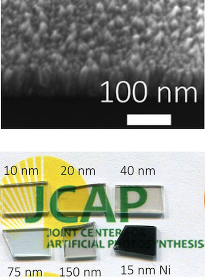 Reprinted with permission from Sun, K. et al. Stable solar-driven oxidation of water by semiconducting photoanodes protected by transparent catalytic nickel oxide films. PNAS 112 ( 12), 3612-3617, DOI: 10.1073/ pnas . 1423034112 (2015).