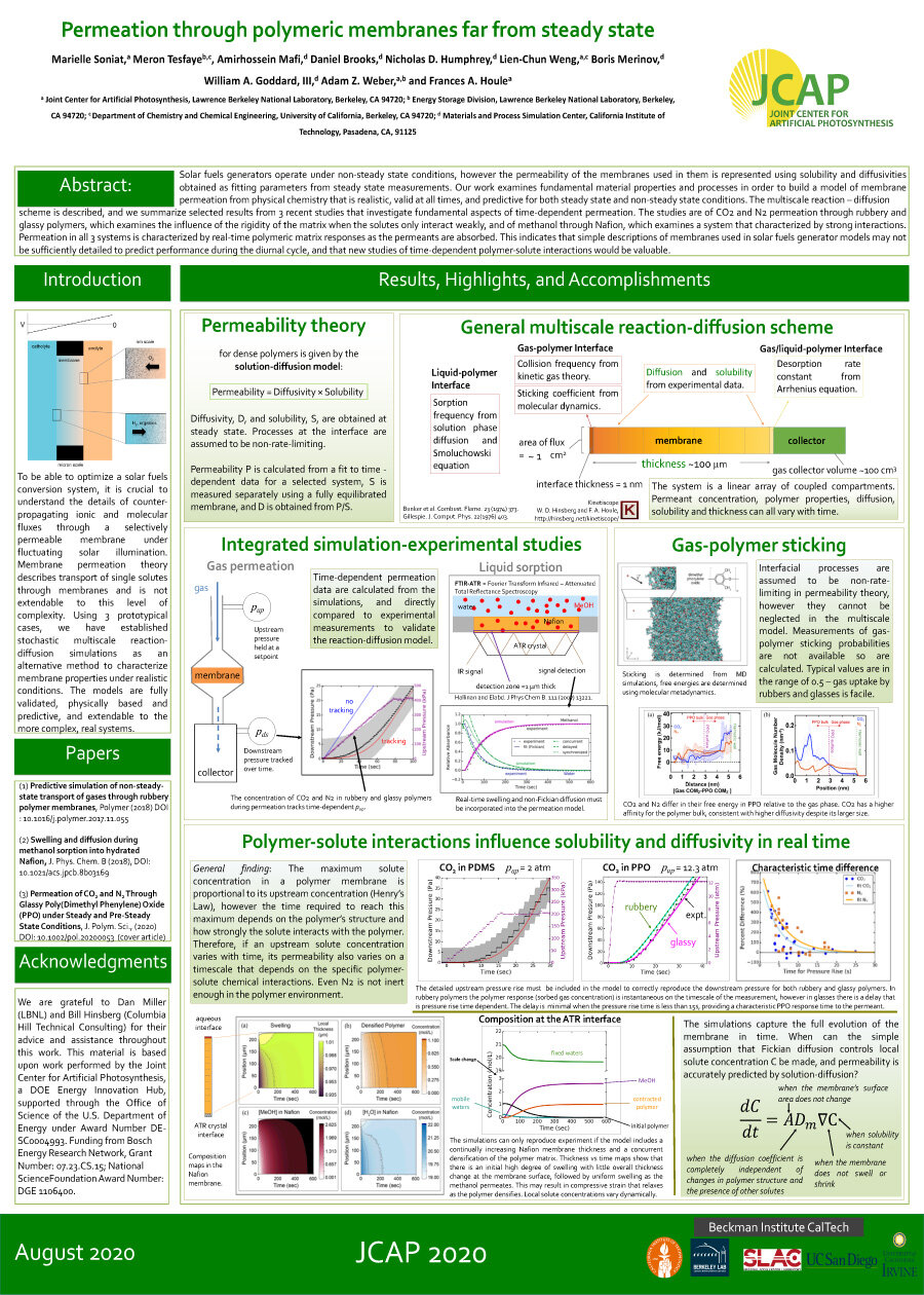 Permeation through polymeric membranes far from steady state