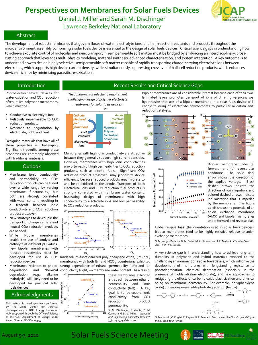 Perspectives on Membranes for Solar Fuels Devices