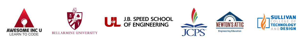 We've helped Awesome Inc. , Bellarmine University, the University of Louisville Speed School of Engineering, and Jefferson County Public Schools create or improve their code-teaching programs. Let us help you, too!