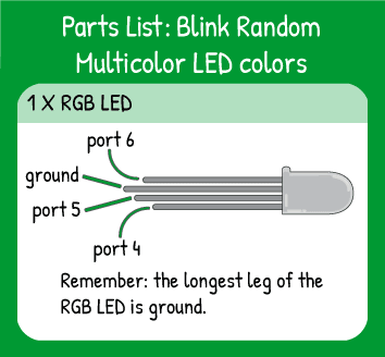 bypass Intervene propeller Blink Random Multi-Color LED Colors | Let's Start Coding | Coding for Kids