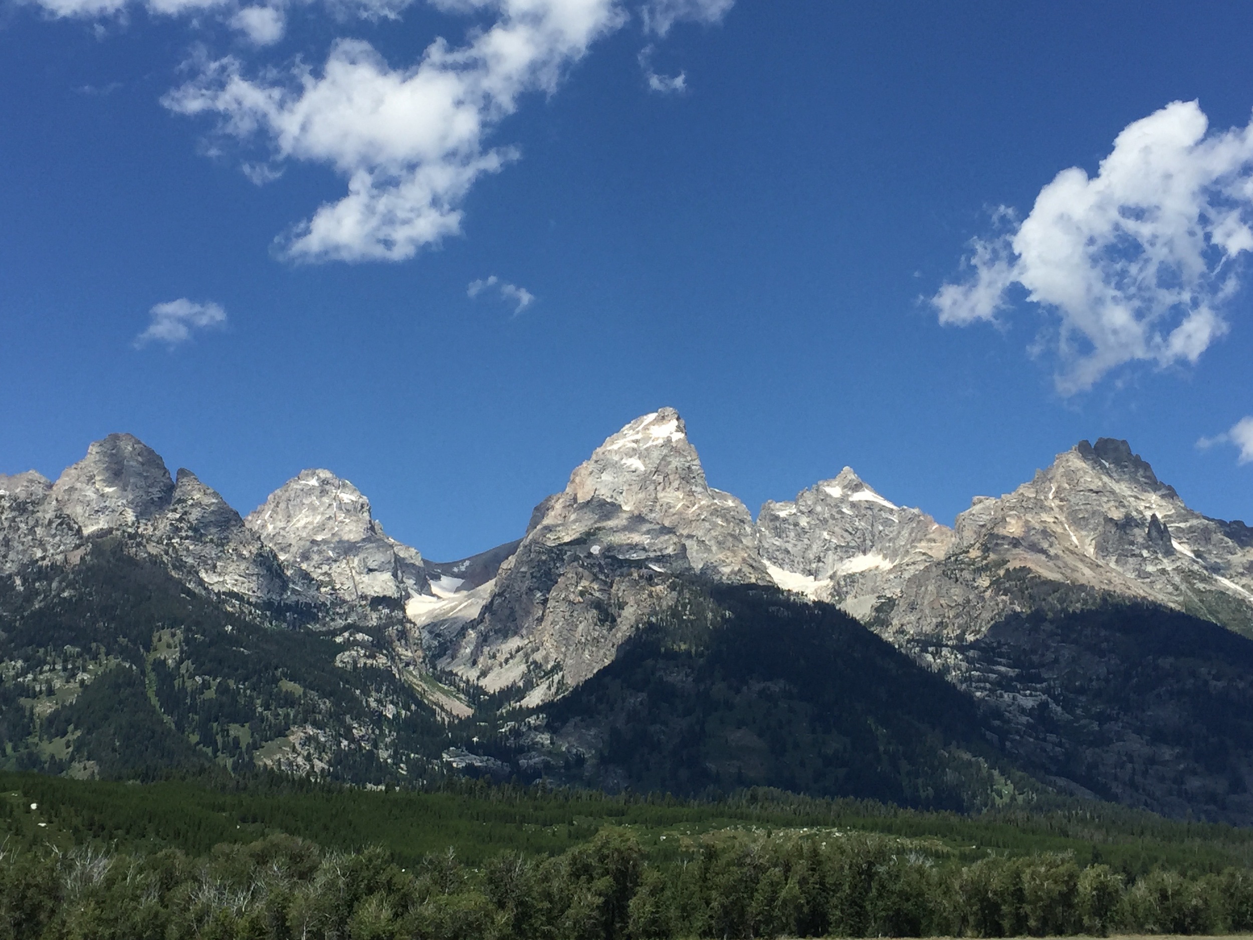 The Grand Traverse is the skyline from right to left, with a few of the summits hidden from view