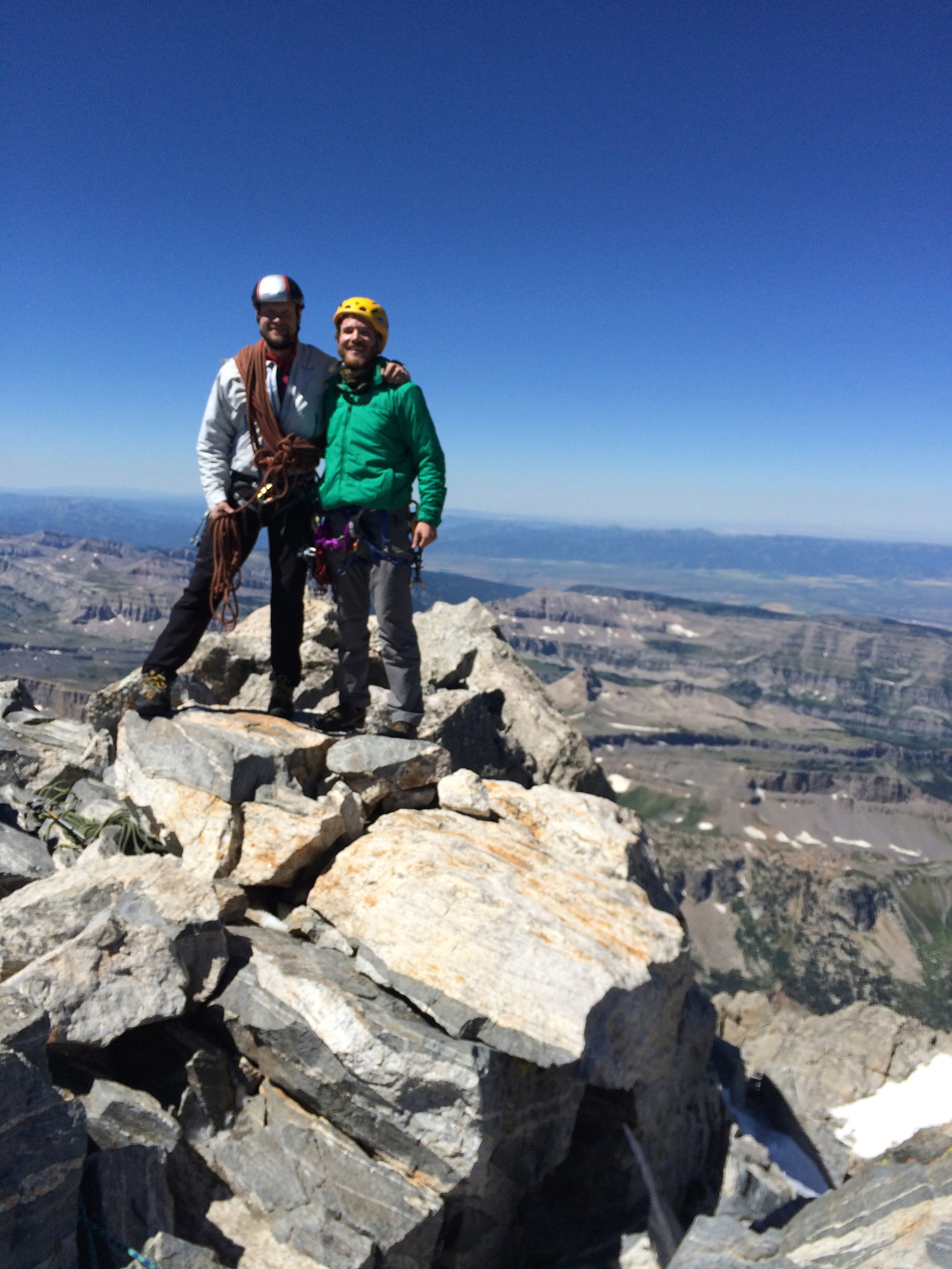 Top of the Grand Teton, 13,770! Third summit of the Traverse, and my second highest summit ever!