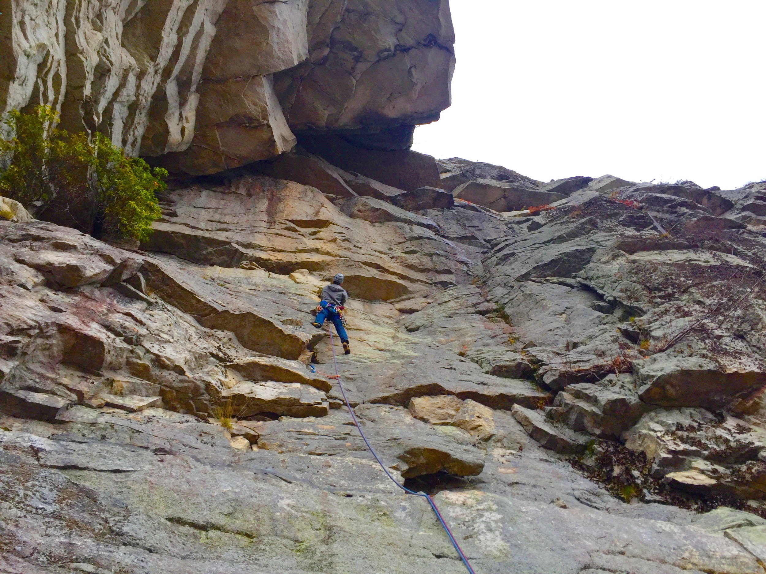 Marco leading on the route Andrew. I was hoping he would pull left and try the roofs, but we weren't warmed up for 5.14 climbing just yet. Saving it for the onsight!