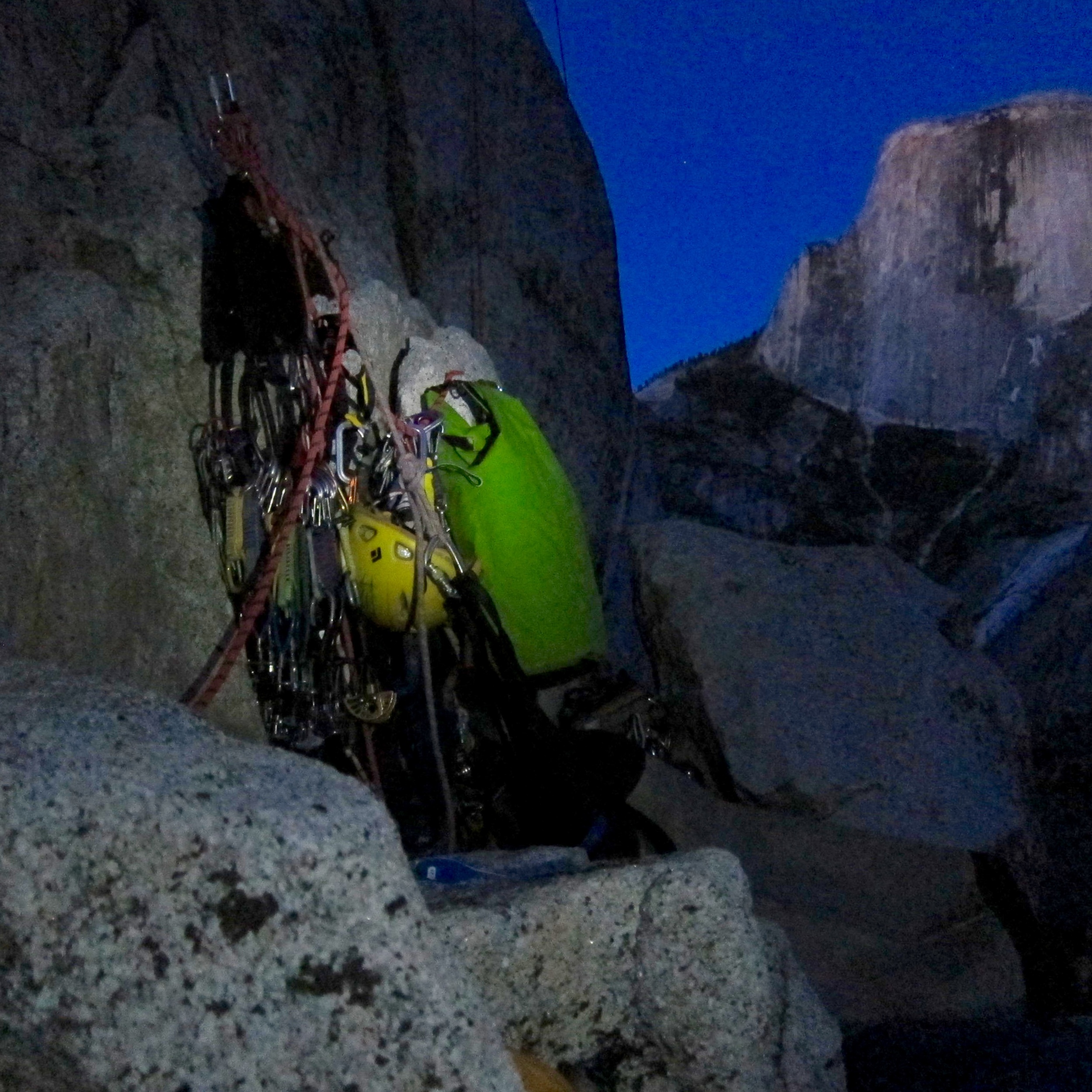 View of Half Dome after sunset