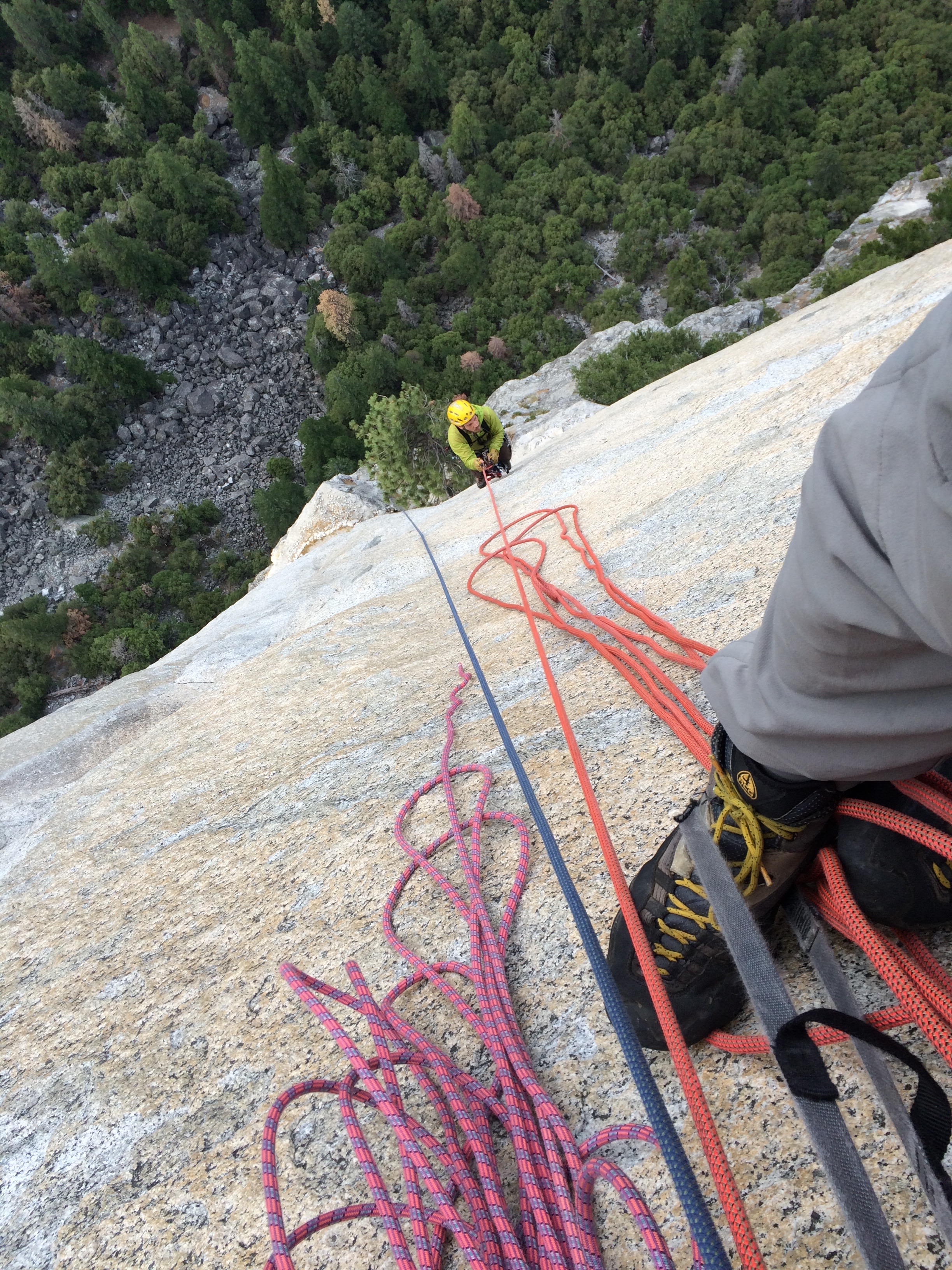 Jugging our fixed lines to our previous day's high point
