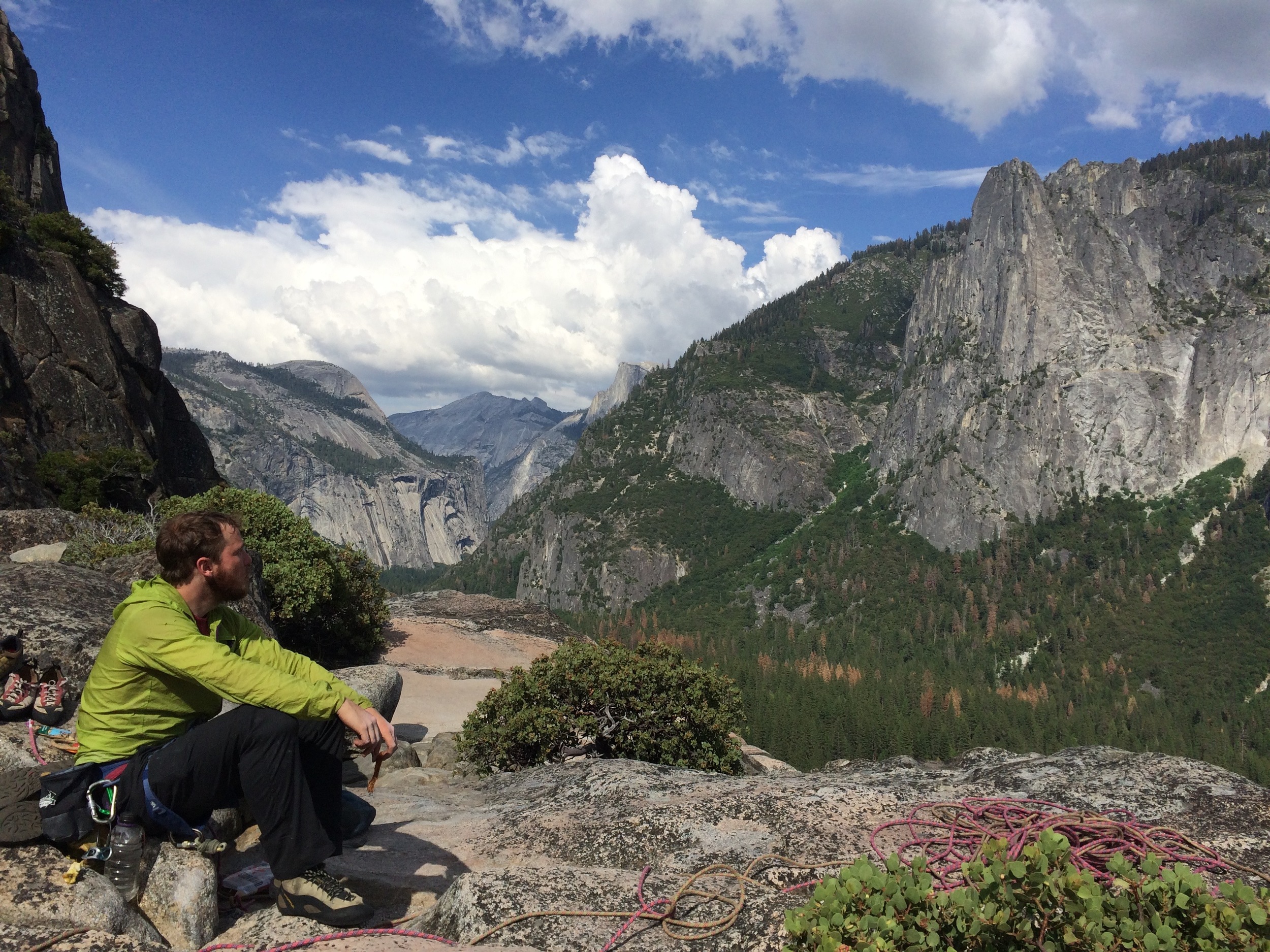 You can see about half of the routes we did in this picture, Royal Arches, Serenity Sons, Washington Column, and the Sentinel. Great way to end an amazing trip!