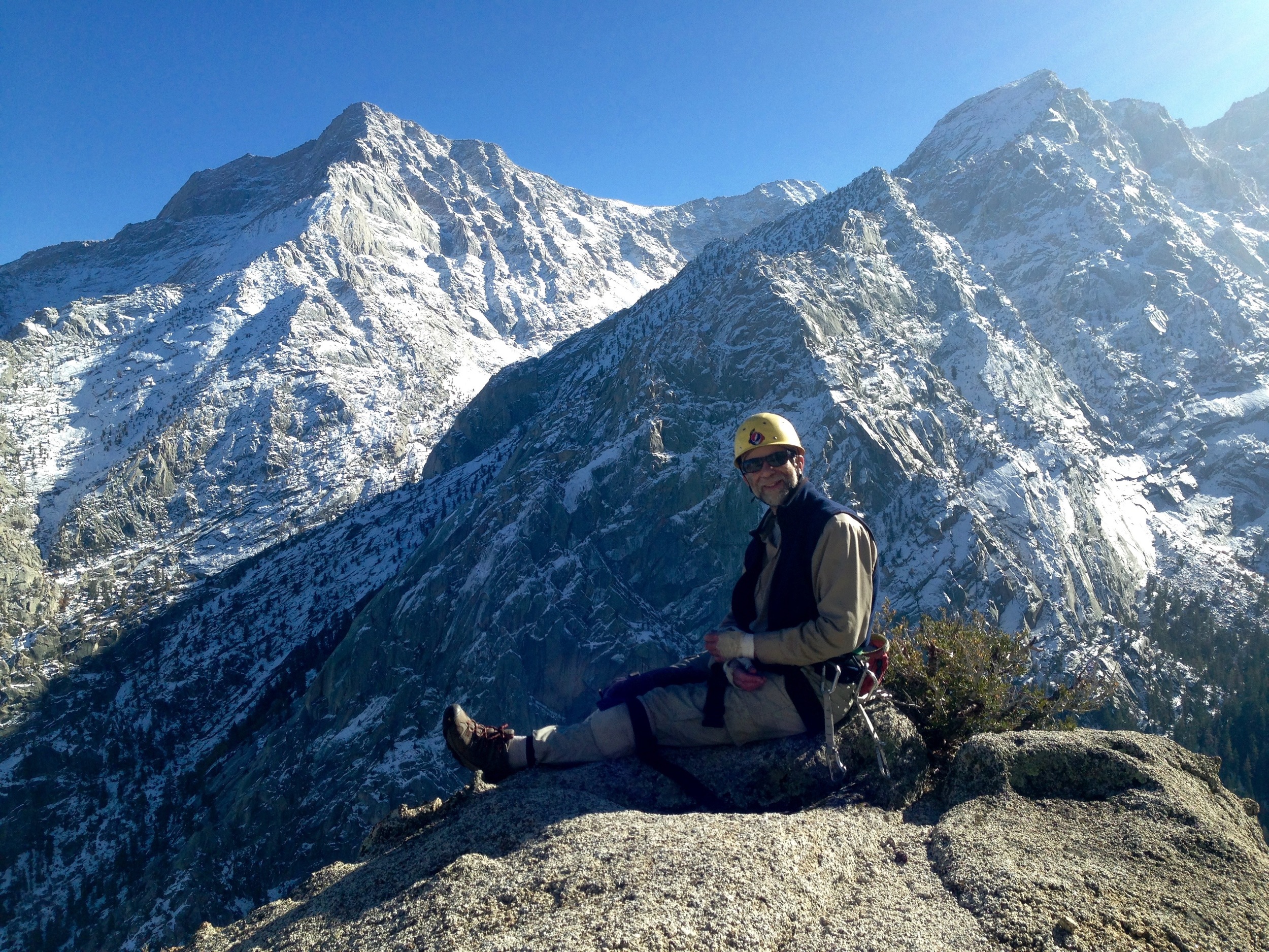 Along with Will, a doctor who had just returned from the South Pole, we climbed the Beckey Route of El Segundo buttress. This 5.9 route was my first grade III, and included a 25' 5.7 runnout, at the time my scariest lead! The views from the top were incredible.