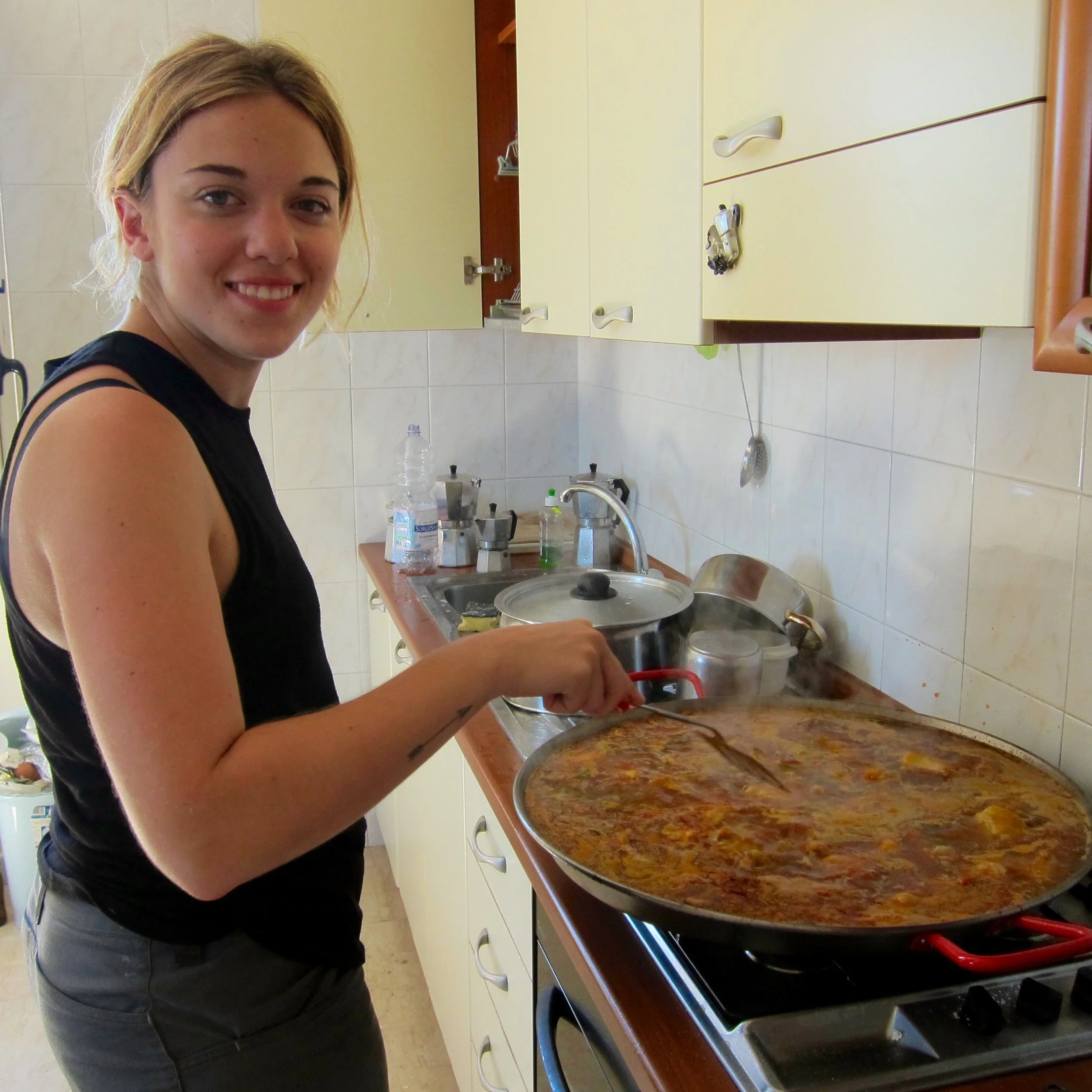 Chef Lisa hard at work