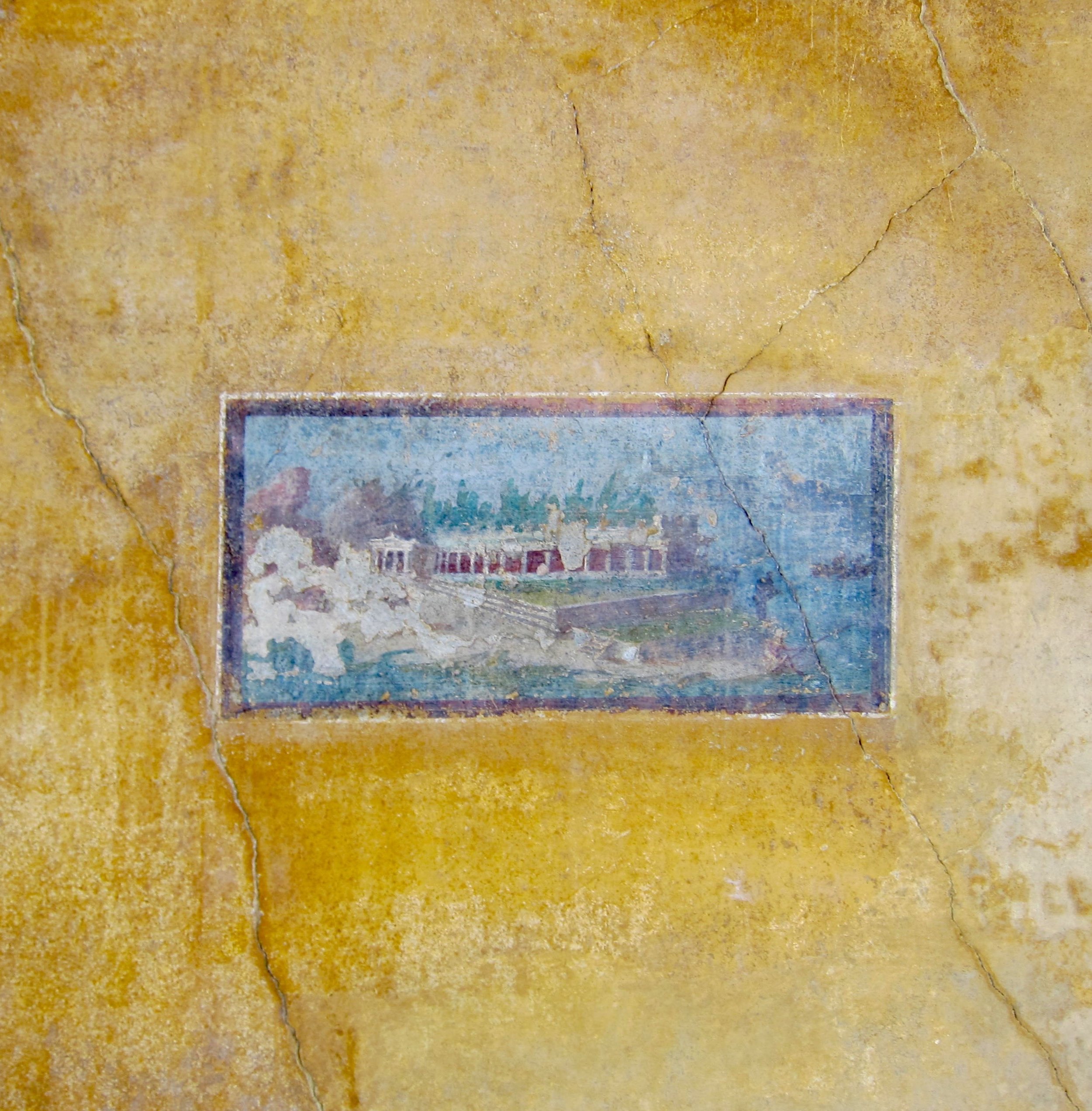 The paintings in Pompeii are in better shape than the paint in my apartment.