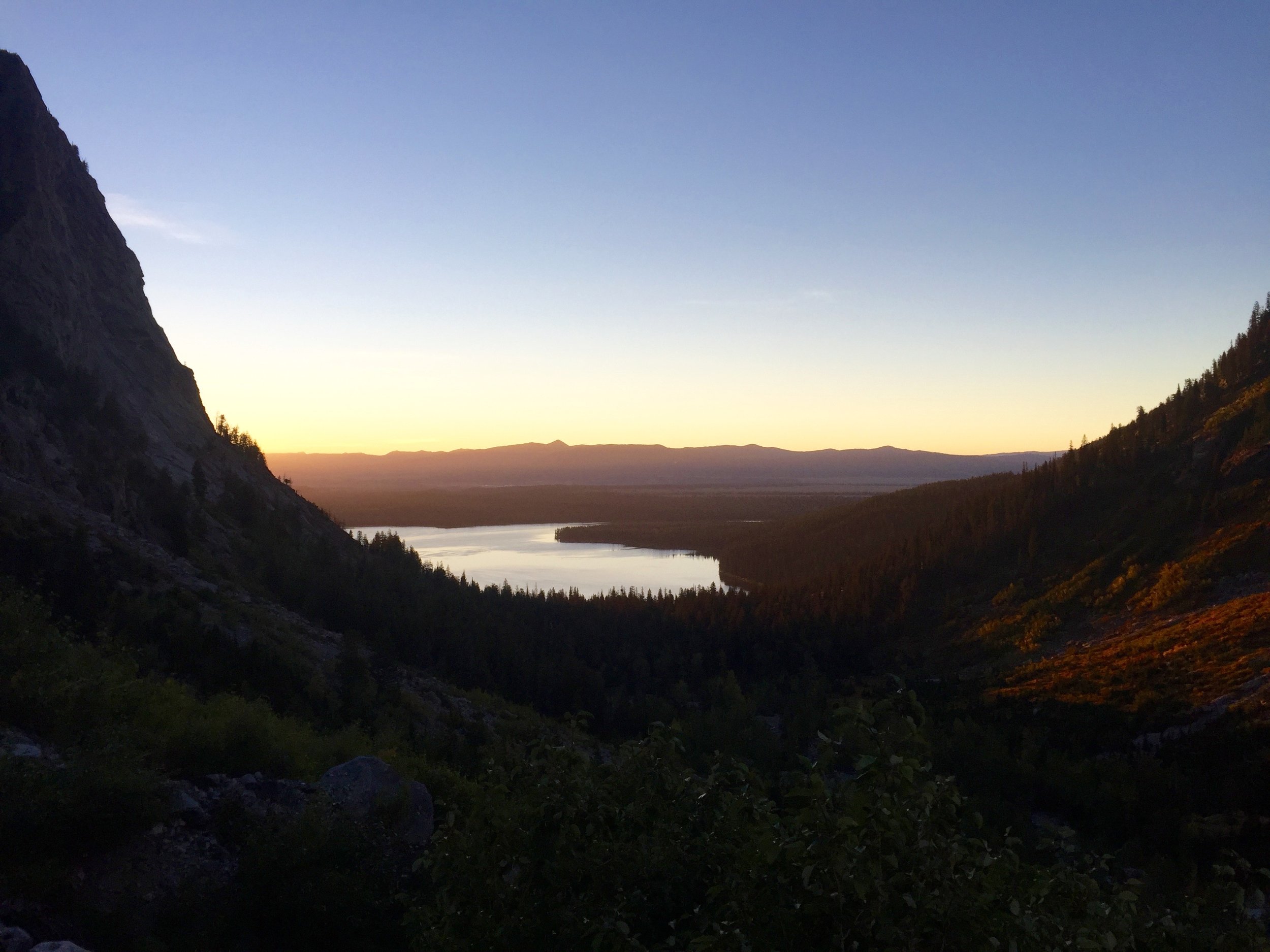 Looking back at sunrise
