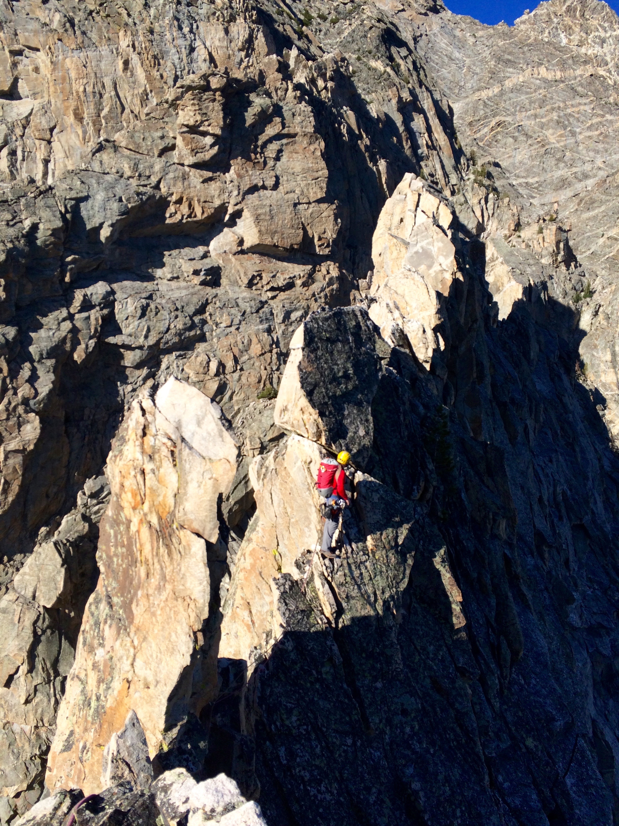 Leading past a handful of towers