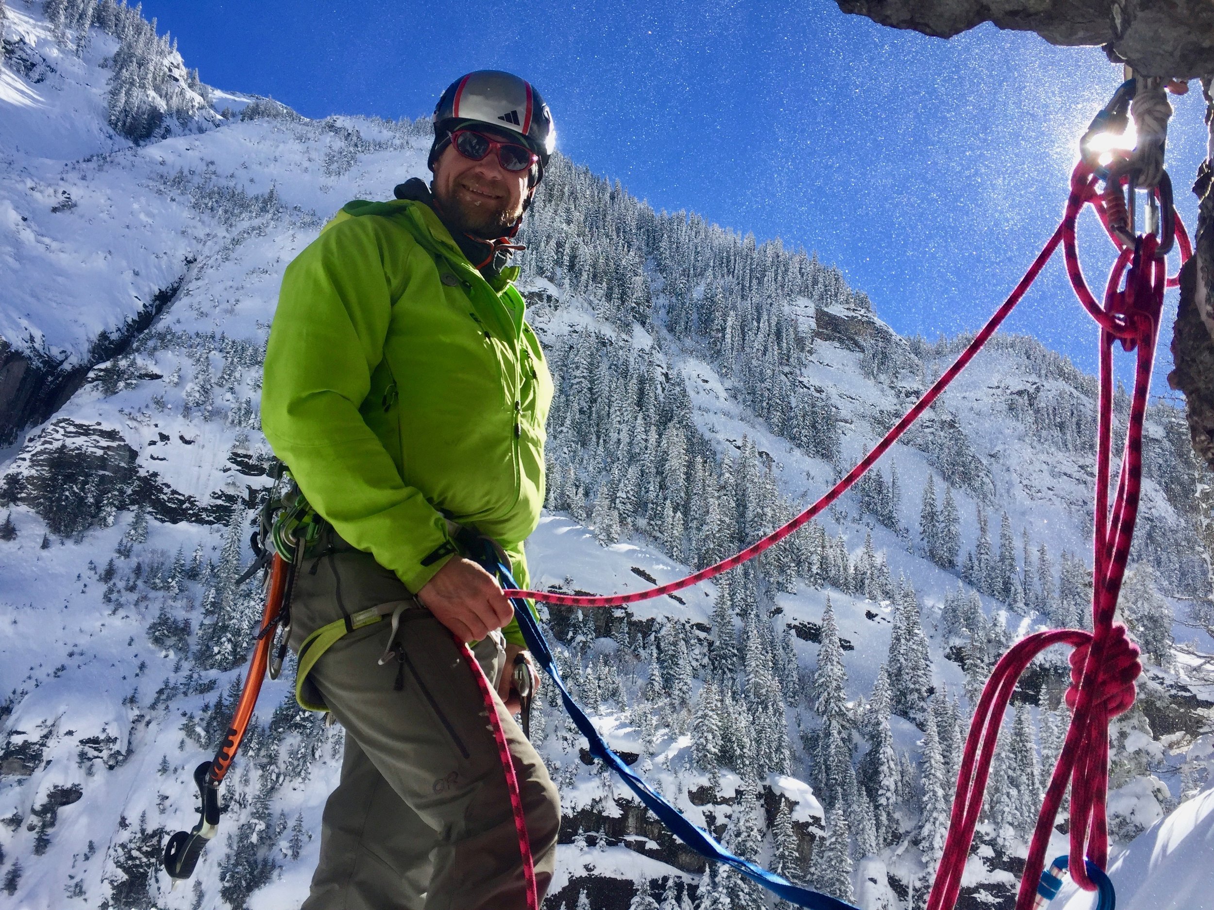 Perfect weather makes for happy climbers!
