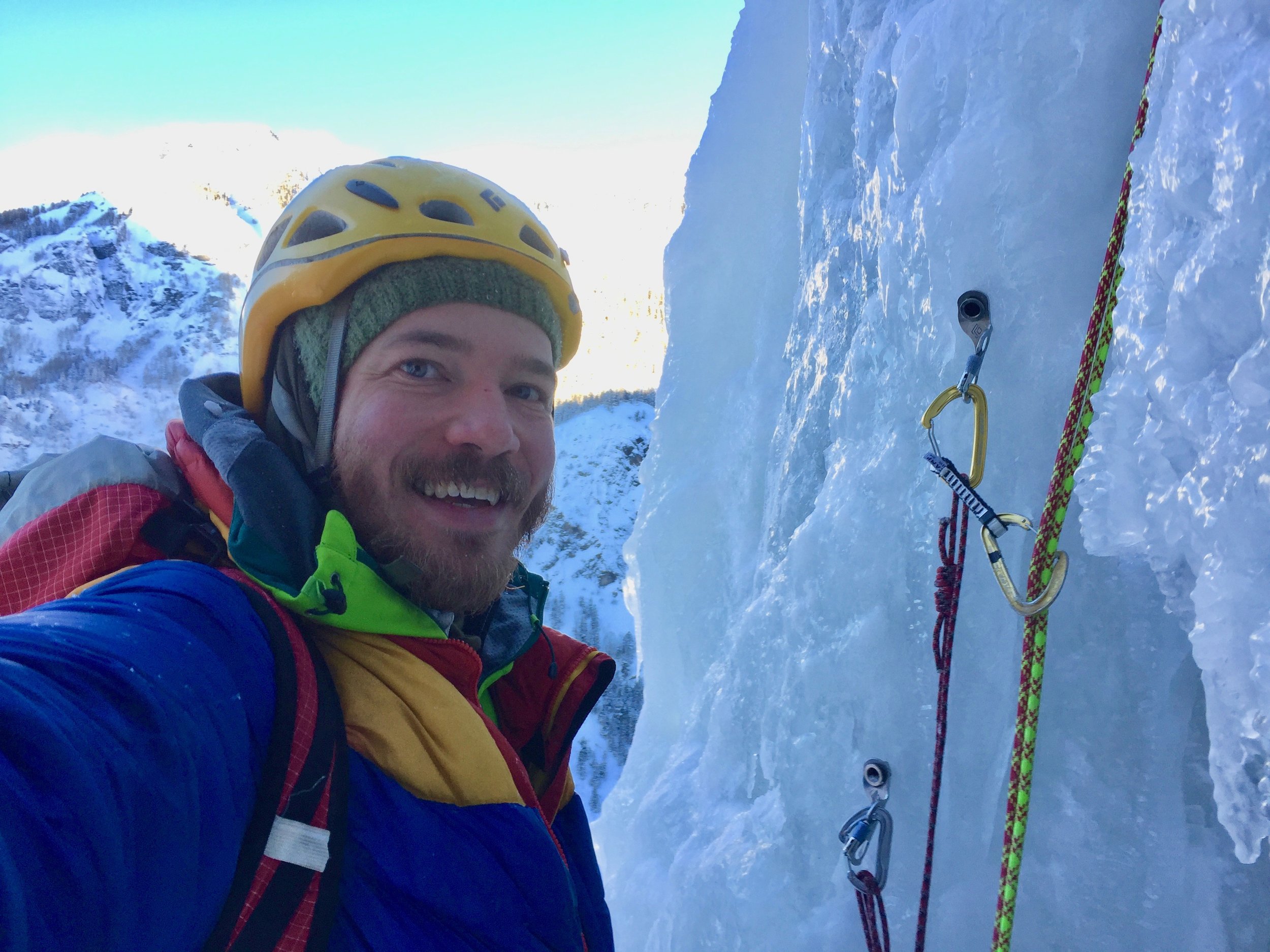 At the first belay.