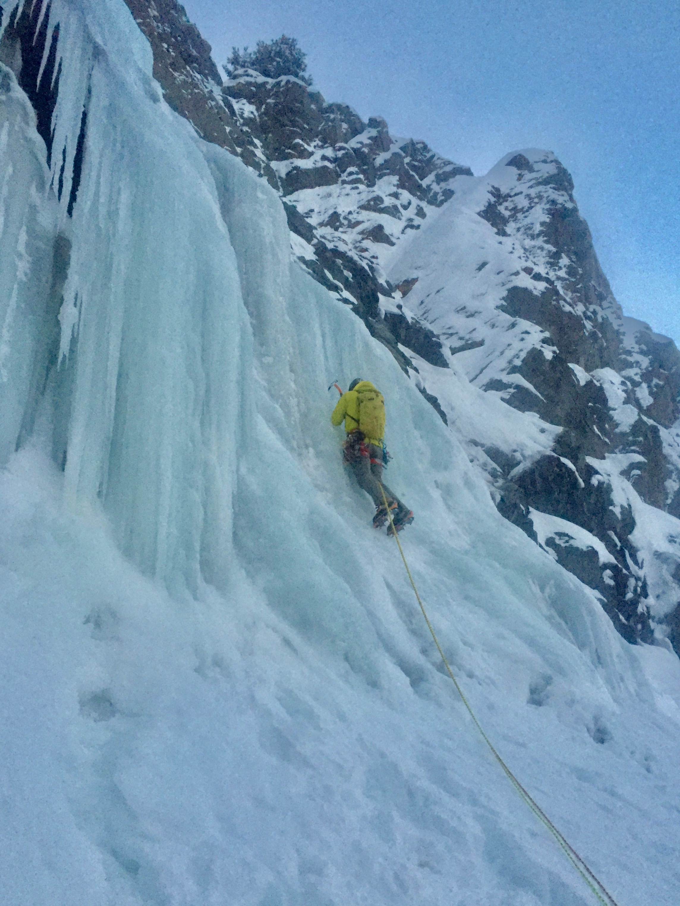 Jeff leading the first pitch, which begins immediately with a vertical section. A great warmup!