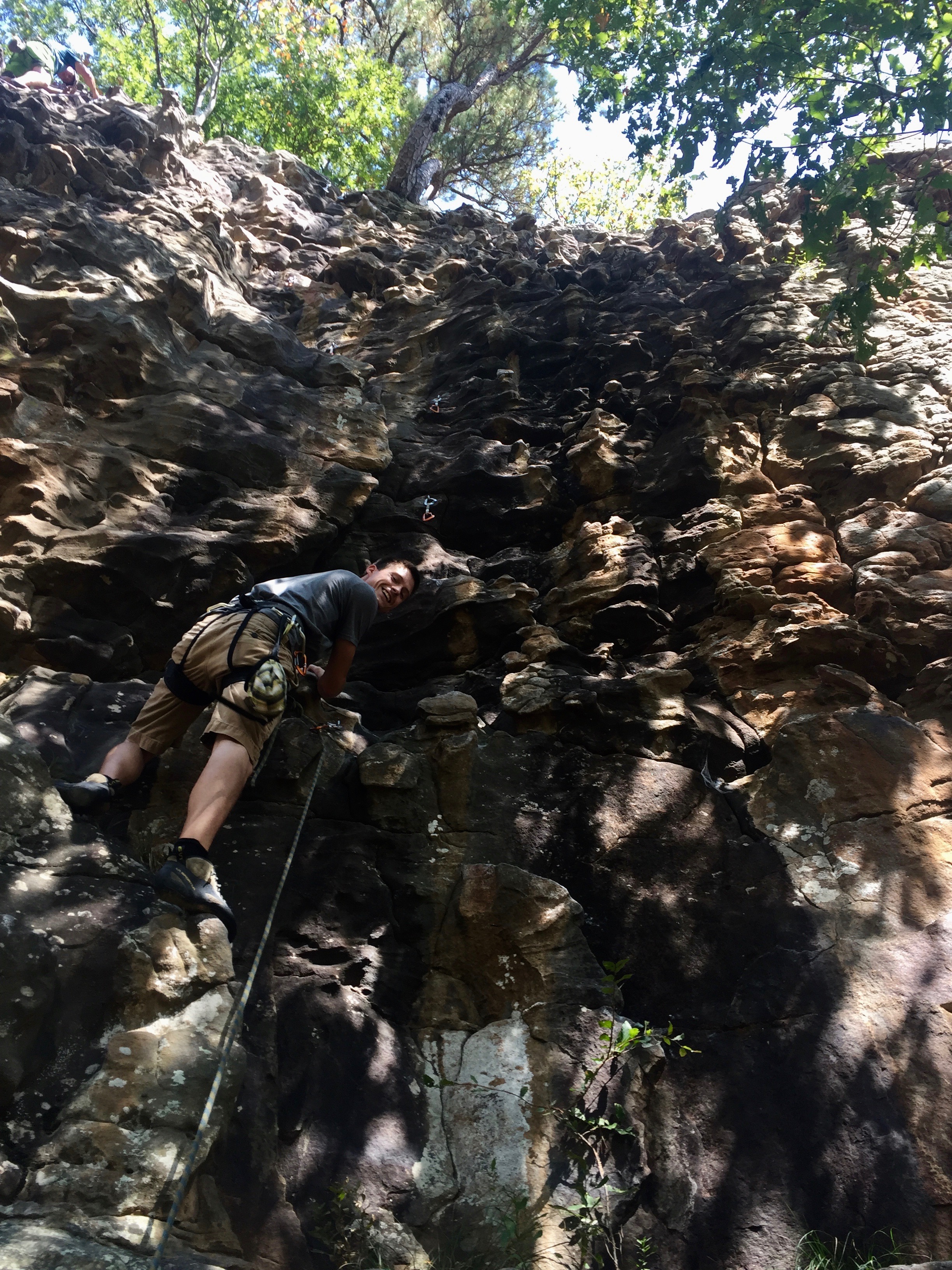 One of the few climbing shots we took. The pace was too fast to stop for pictures!