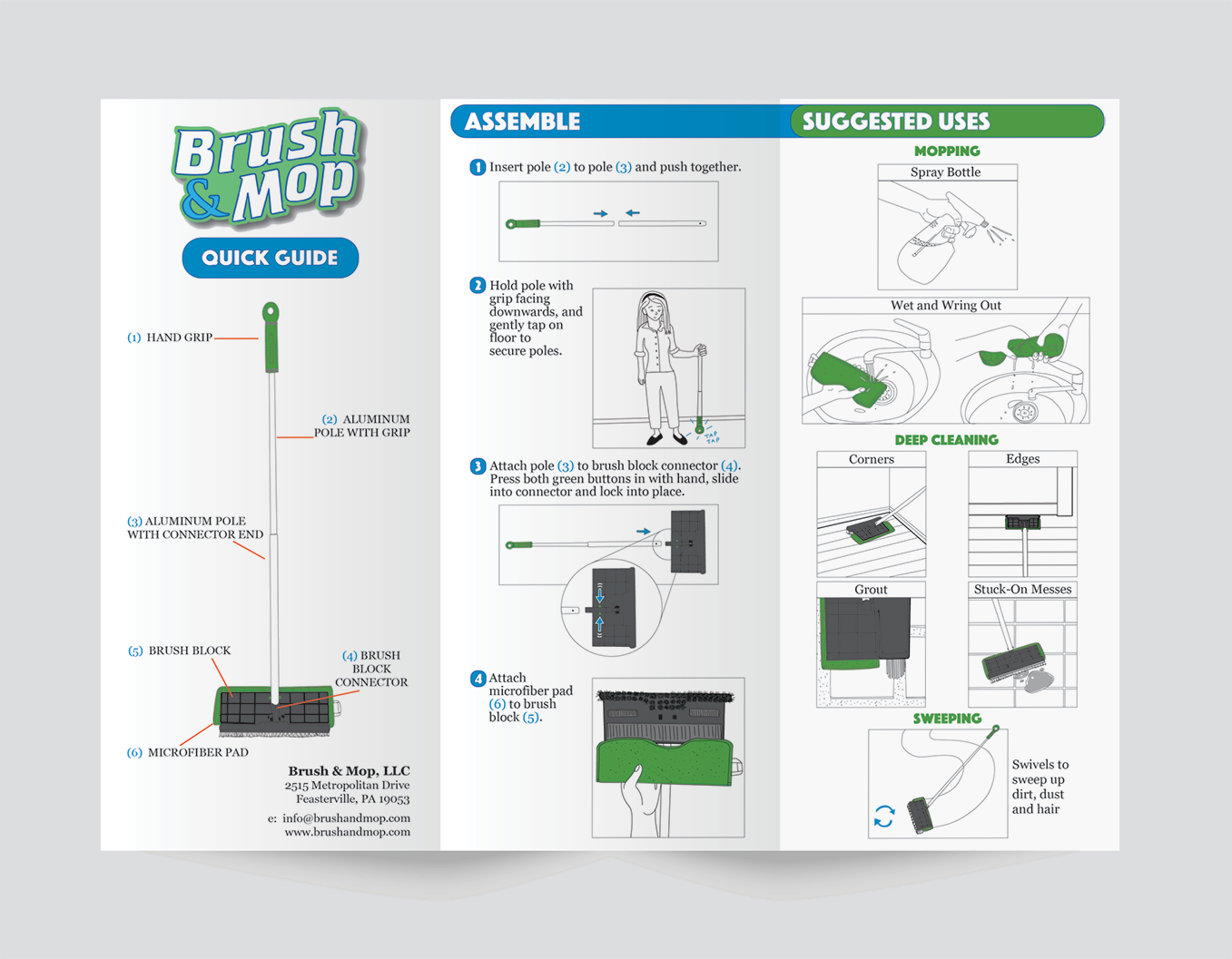 Single Sided 8.5" x 11" Trifold Brochure