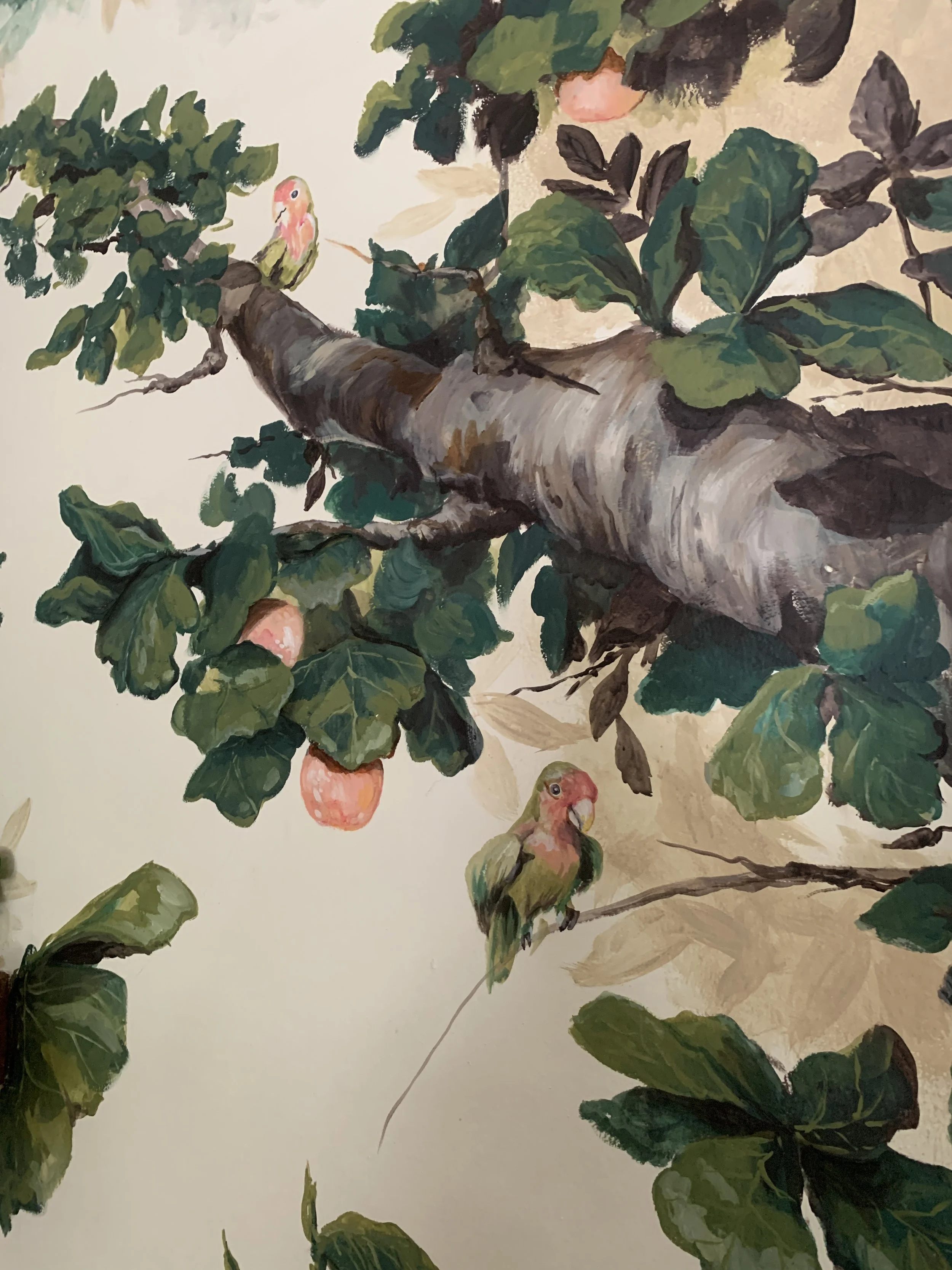   Amongst the Trees Mural: 2024   Acrylic on Plaster 