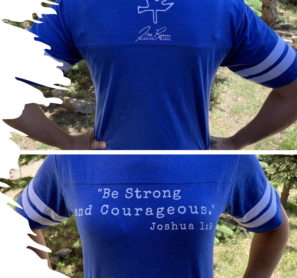 Mens Blue Courage Tee $20