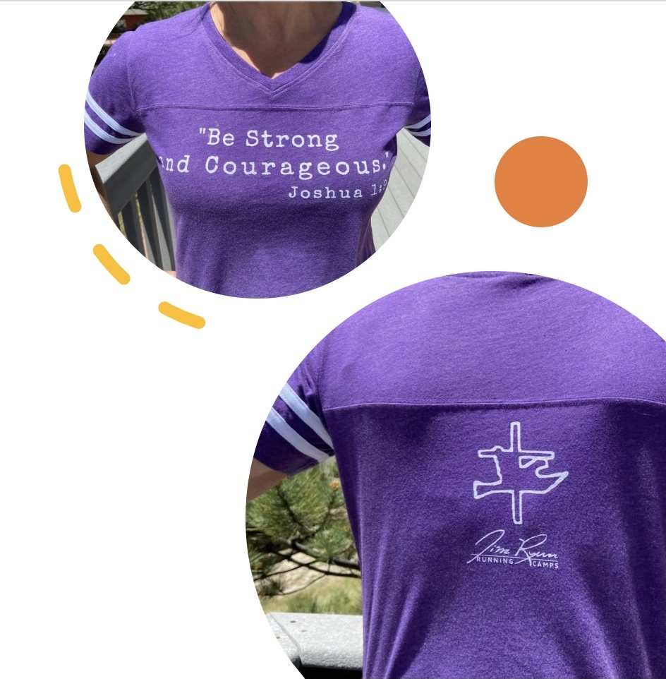 Ladies Purple Courage Tee $20