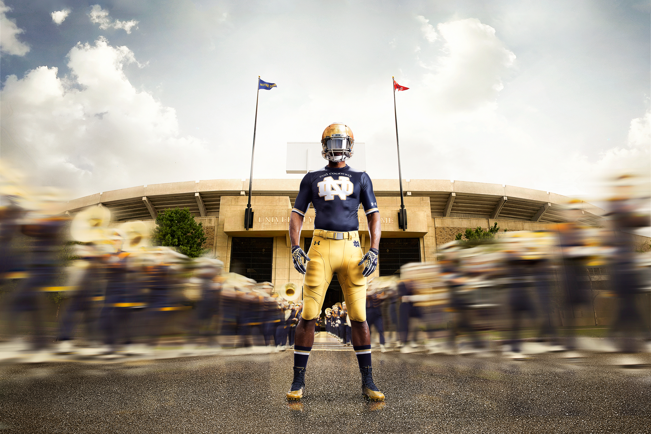Under Armour Notre Dame, Production Company: Alter (www.thinkalter.com) Creative Director: Abe Finkelstein Producer: Paul Klinke Digital Artist: Abe Finkelstein