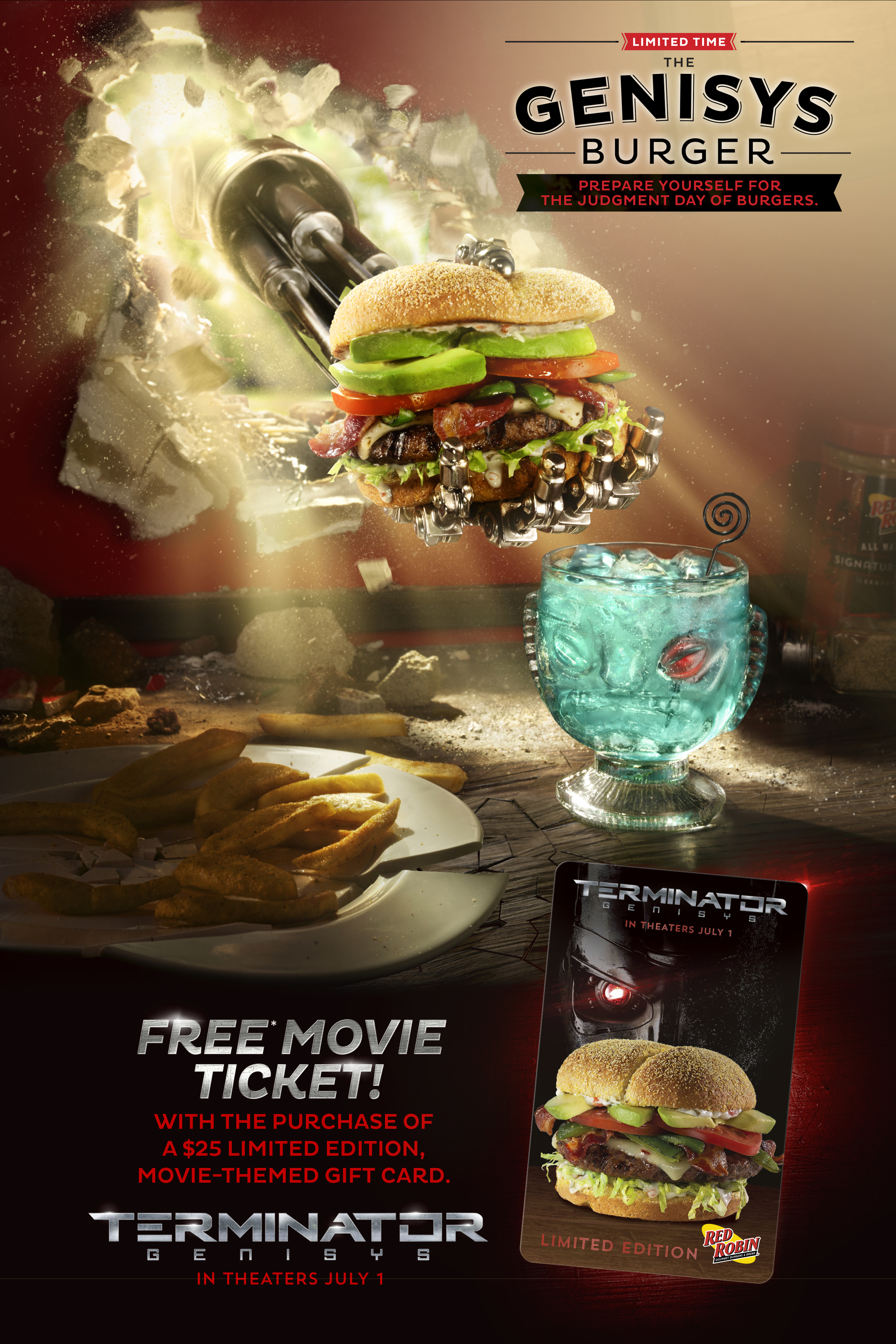 Title: The Terminator Burger Agency: Integer Client: Red Robin Production: Alter (thinkalter.com) Producer: Paul Klinke Creative Director: Abe Finkelstein CGI Supervisor: Juan Salas