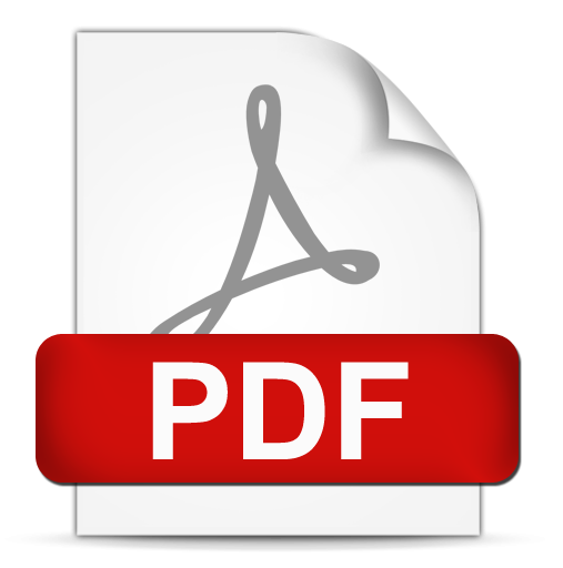 Icon of a PDF document with the Adobe Acrobat logo and a red banner labeled 'PDF'