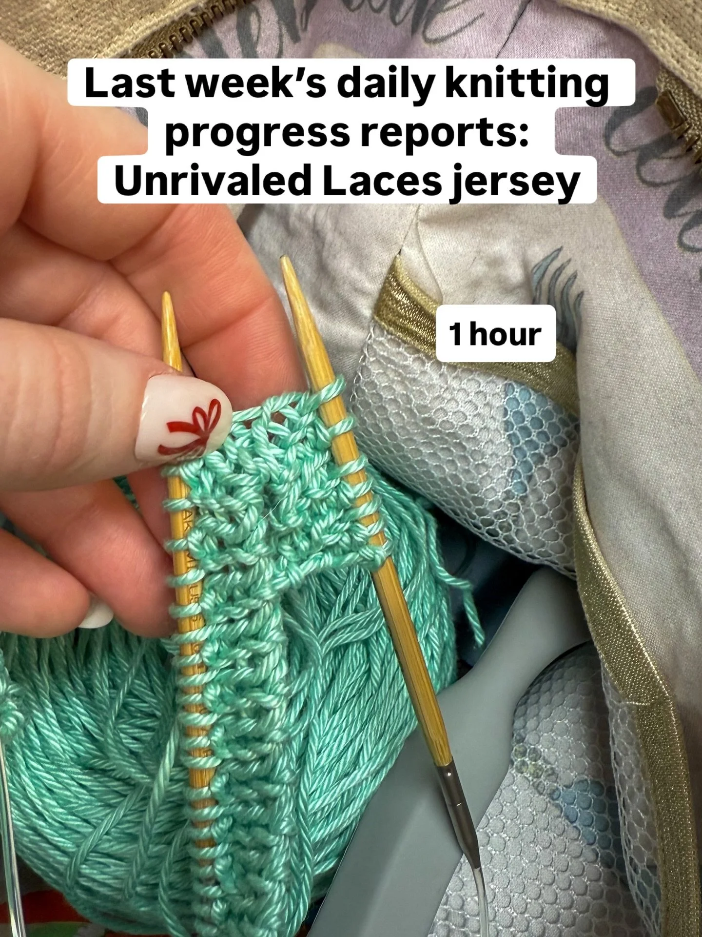 A recap of my daily progress on the @lacesbc @unrivaledbasketball knit jersey @brittbundlez 

I post these on my stories daily

Yarn is @cascadeyarns Ultra Pima Cotton in Water Lily and White

#knitting #knit #unrivaled #knitterofinstagram