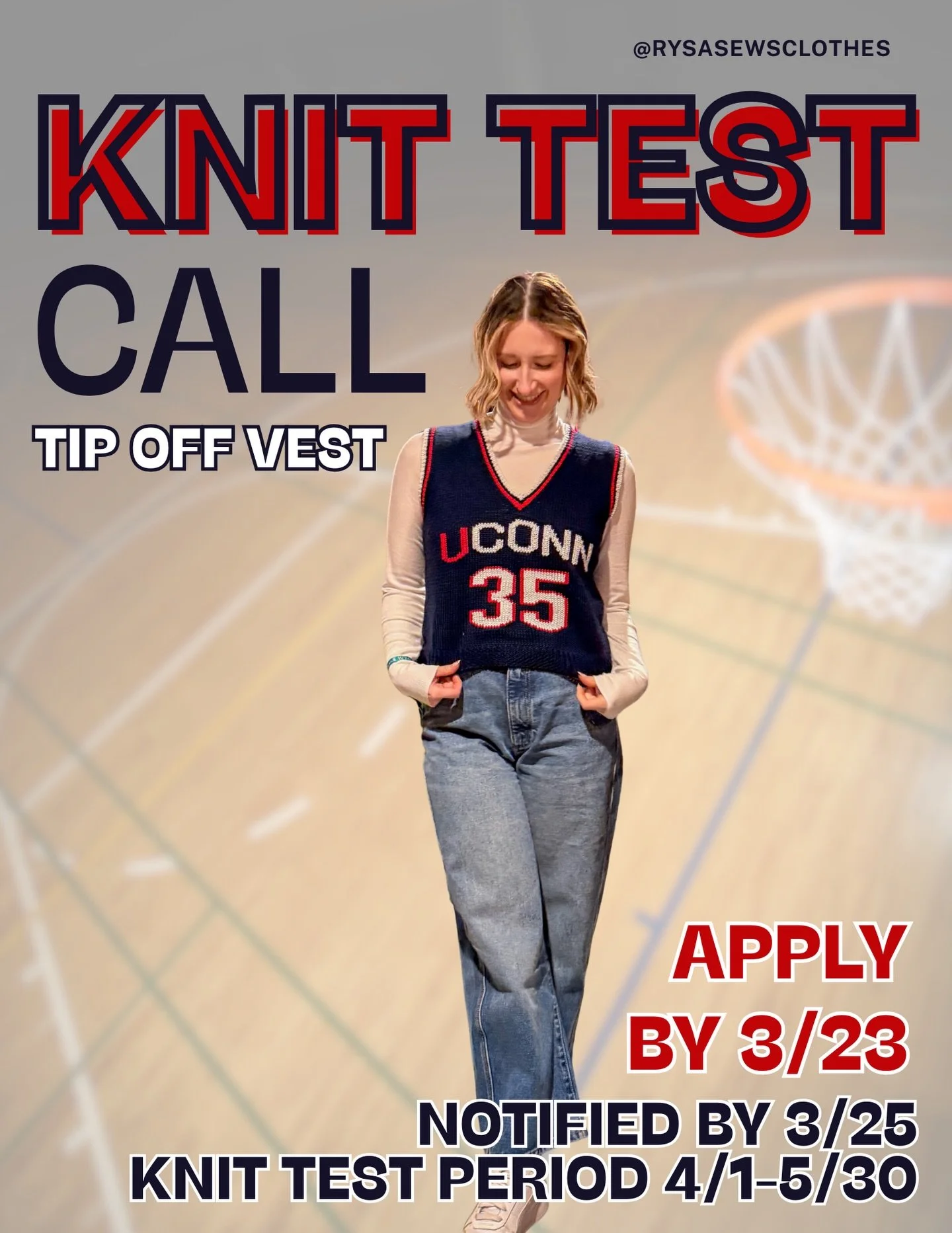 I am so excited to introduce the Tip Off Vest! I have been workshopping this pattern over the past few months and am finally ready to open up to knit testing. 

Use link in bio to apply by March 23rd 

The vest is stockinette, knit bottom up flat and