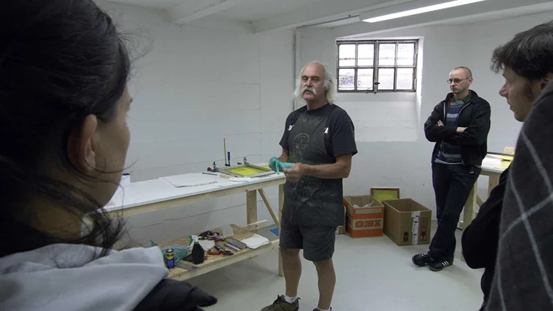 Printmaking Time with Jim Reid, Master Printmaker, Gemini G.E.L., im Deutschland
