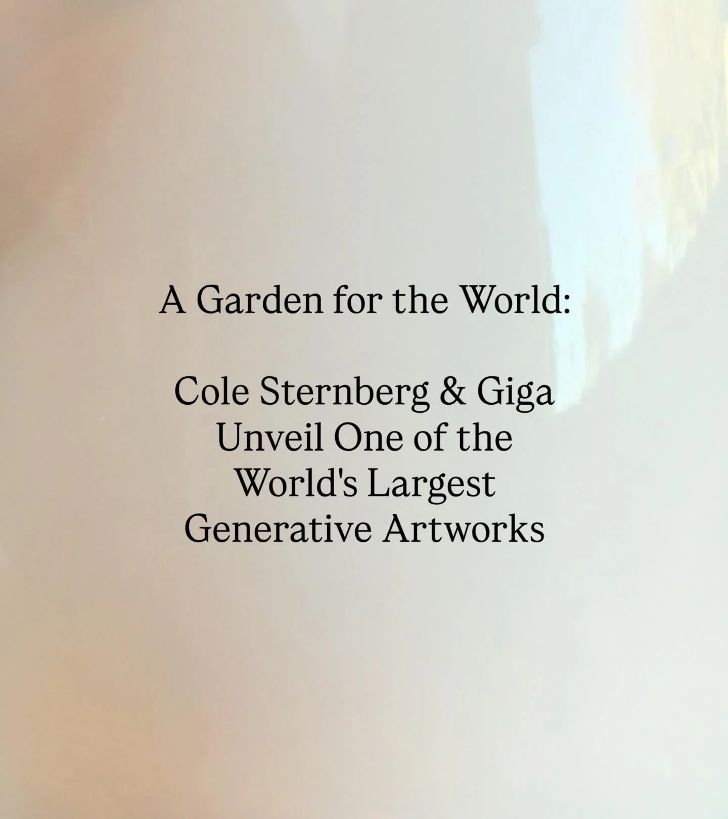 a garden is growing&hellip;