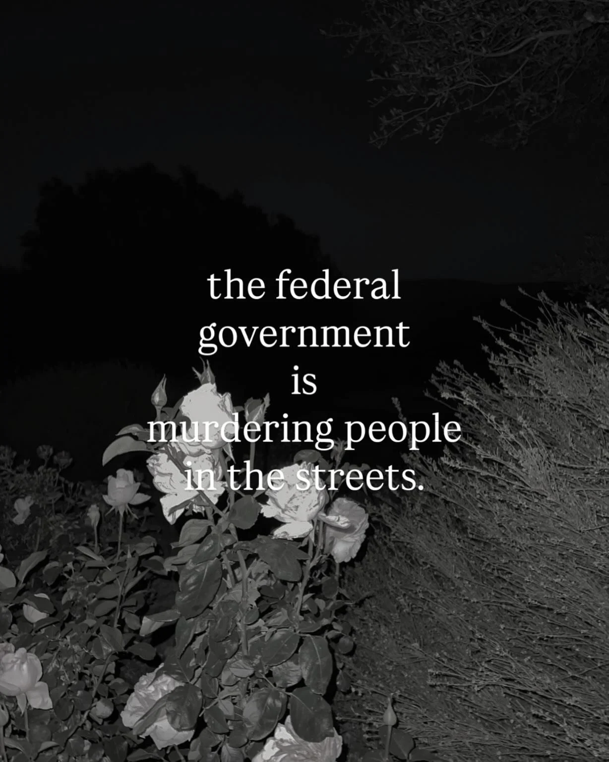 they will come for all of us. they shot a nurse in the street today.