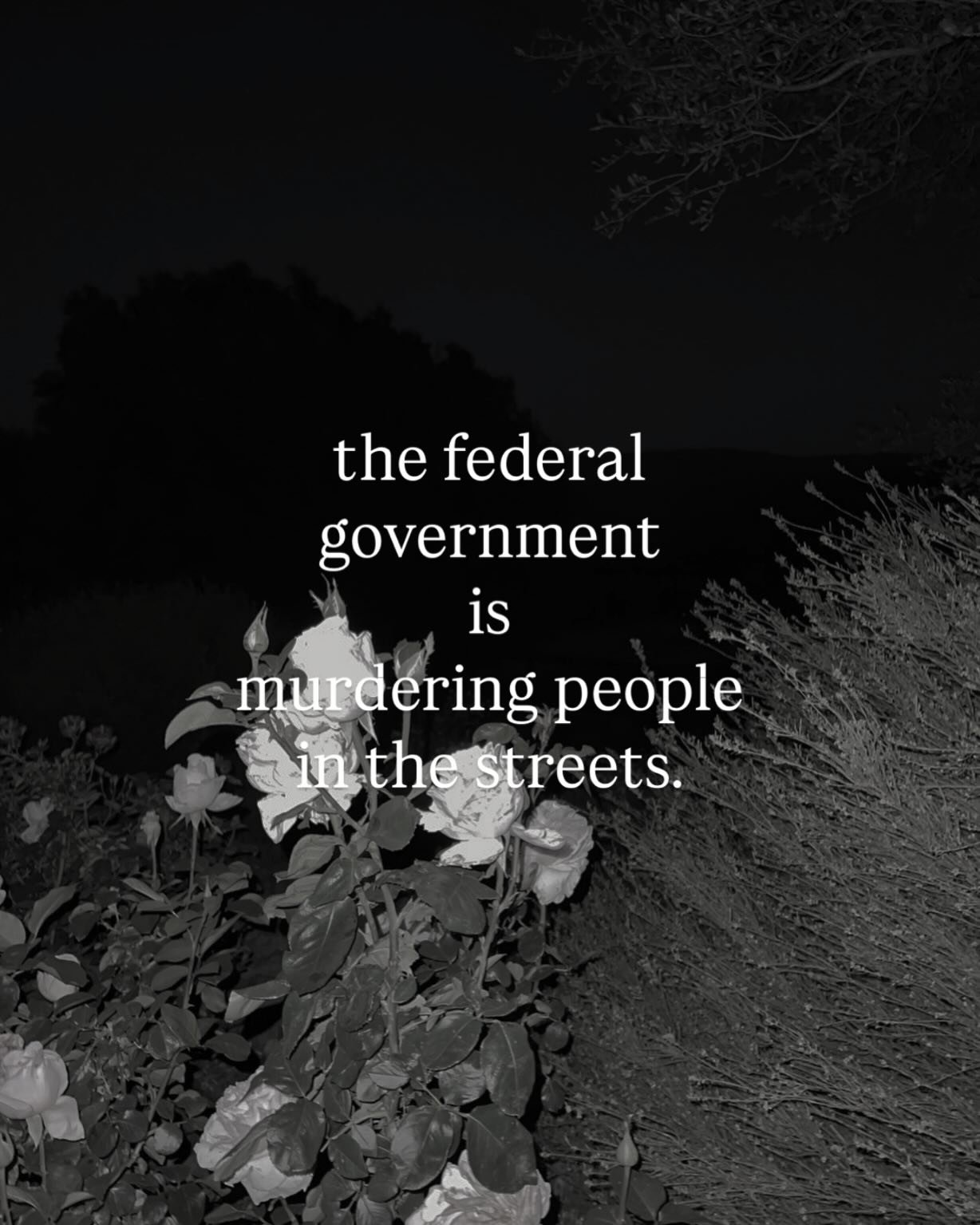 they will come for all of us. they shot a nurse in the street today.