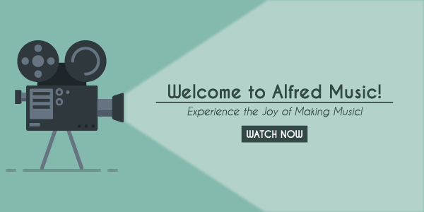  Animated banner design for Alfred Music’s video channel. 