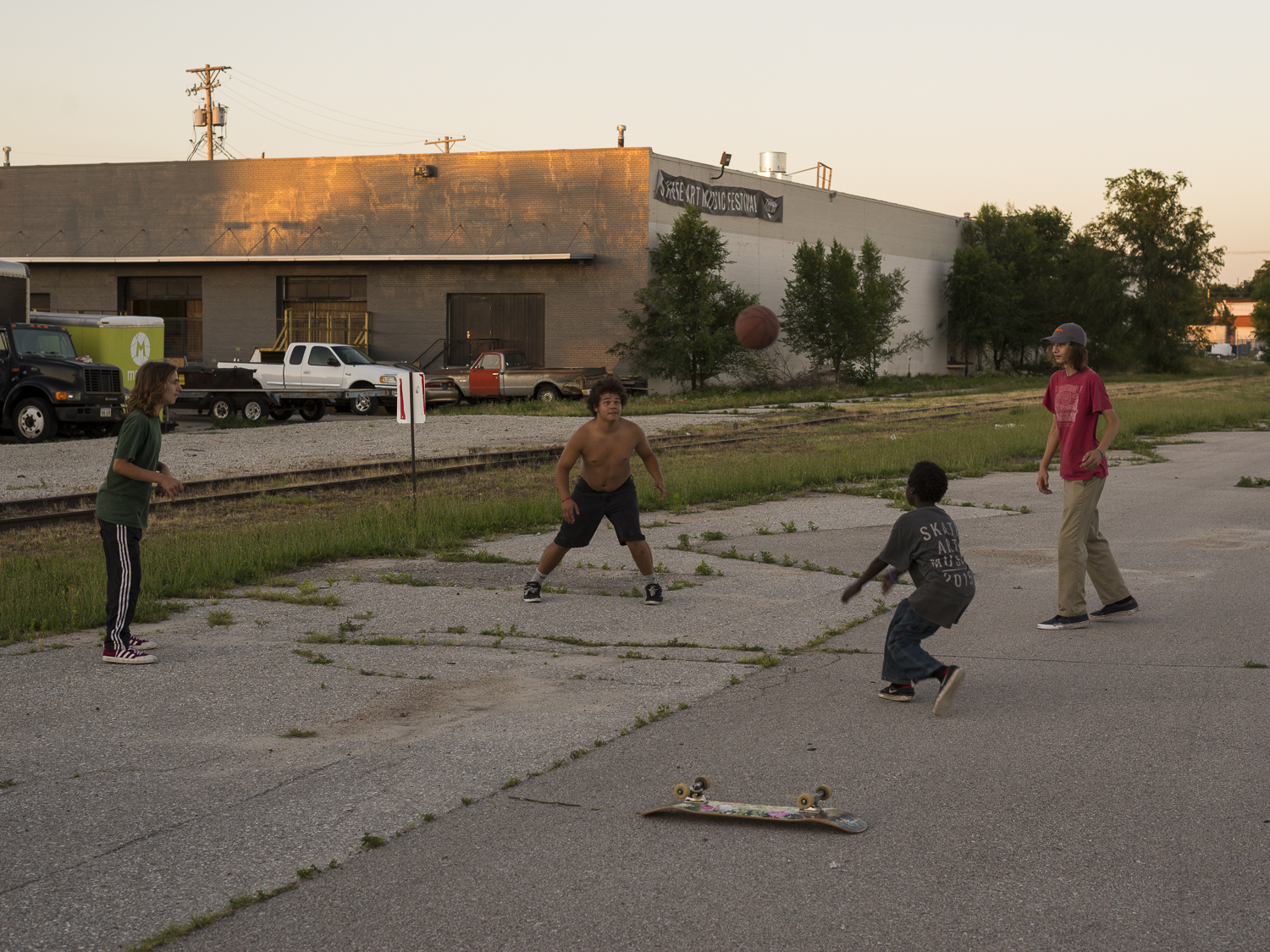 The Boys Playing Foursquare , 2018, Lincoln, NE